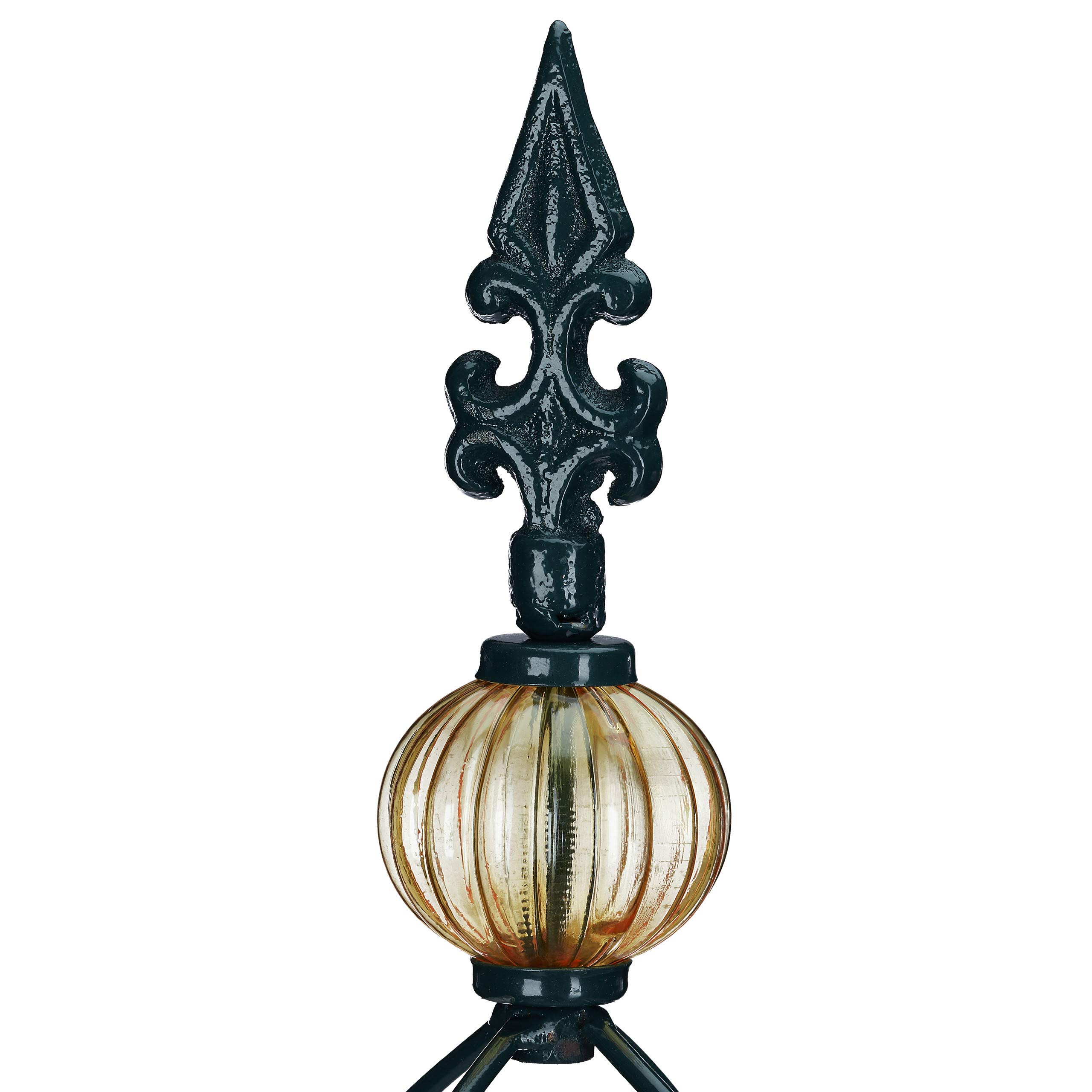Relaxdays, vert foncé Tuteur de jardin, Colonne rosier, Arche plante grimpante, Set 2 métal rose Arceau, H: 99,5 & 80 cm
