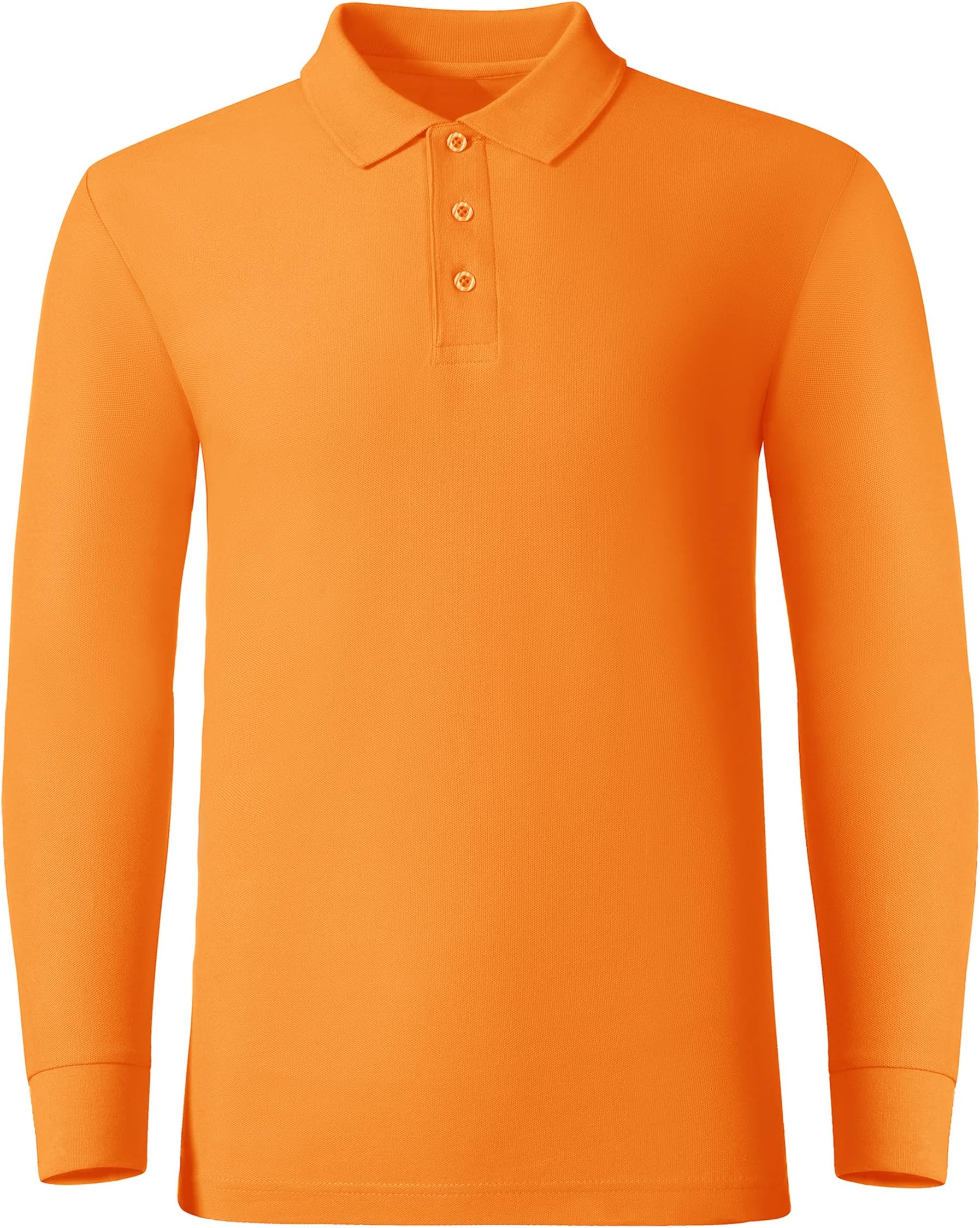 NeedBoMen's Long Sleeve Casual Solid Golf Polo Shirt