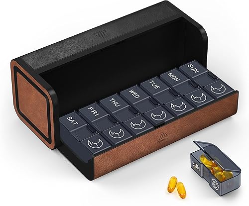 Aorstke Organizador de pastillas semanal de 7 días 2 veces al día grandes pastilleros diarios para píldoras vitaminas aceite de pescado suplementos disponible en Yaxa Colombia