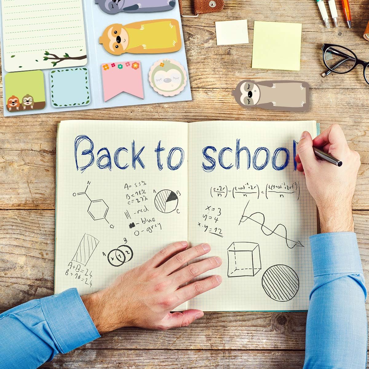 Fancy Land Sloth Sticky Notes Set Sticky Notepads 240 Sheets Book Notes for Sloth Lovers Kids Office School Friends Teacher Appreciation Gifts Lazy Day Small Gifts Valentines Day - Image 5