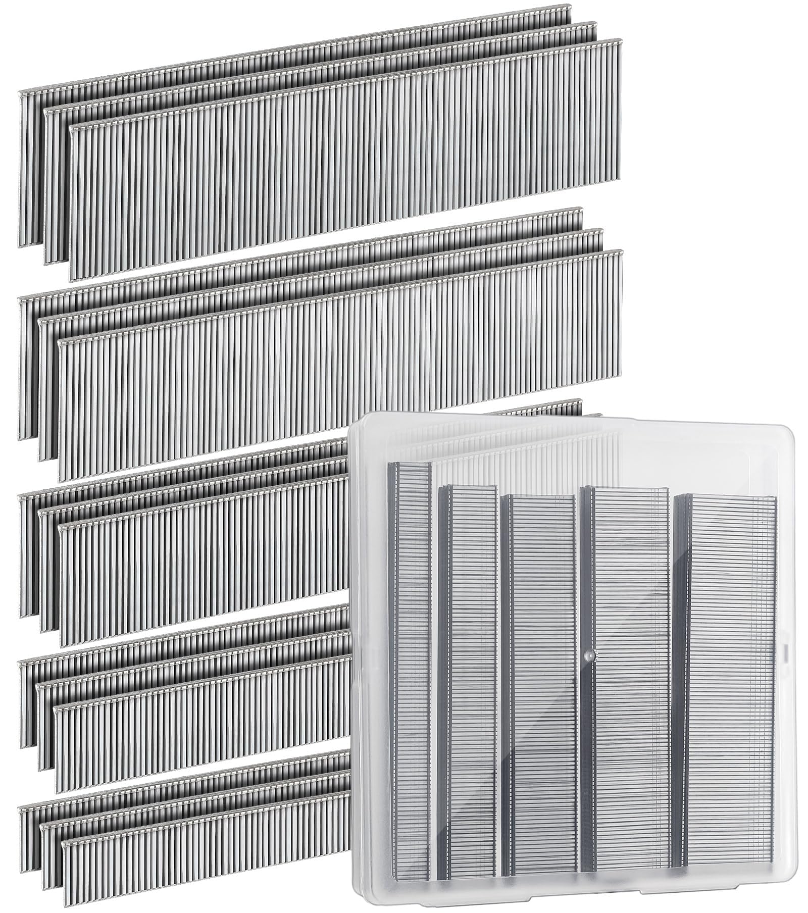 HFKPJRT 18 Gauge Brad Nails, 5000PCS 18 GA Brad Nails, Assorted Galvanized Nails for Electric & Pneumatic Brad Nailer Gun, 3/8",5/8",3/4",1",1-3/16"