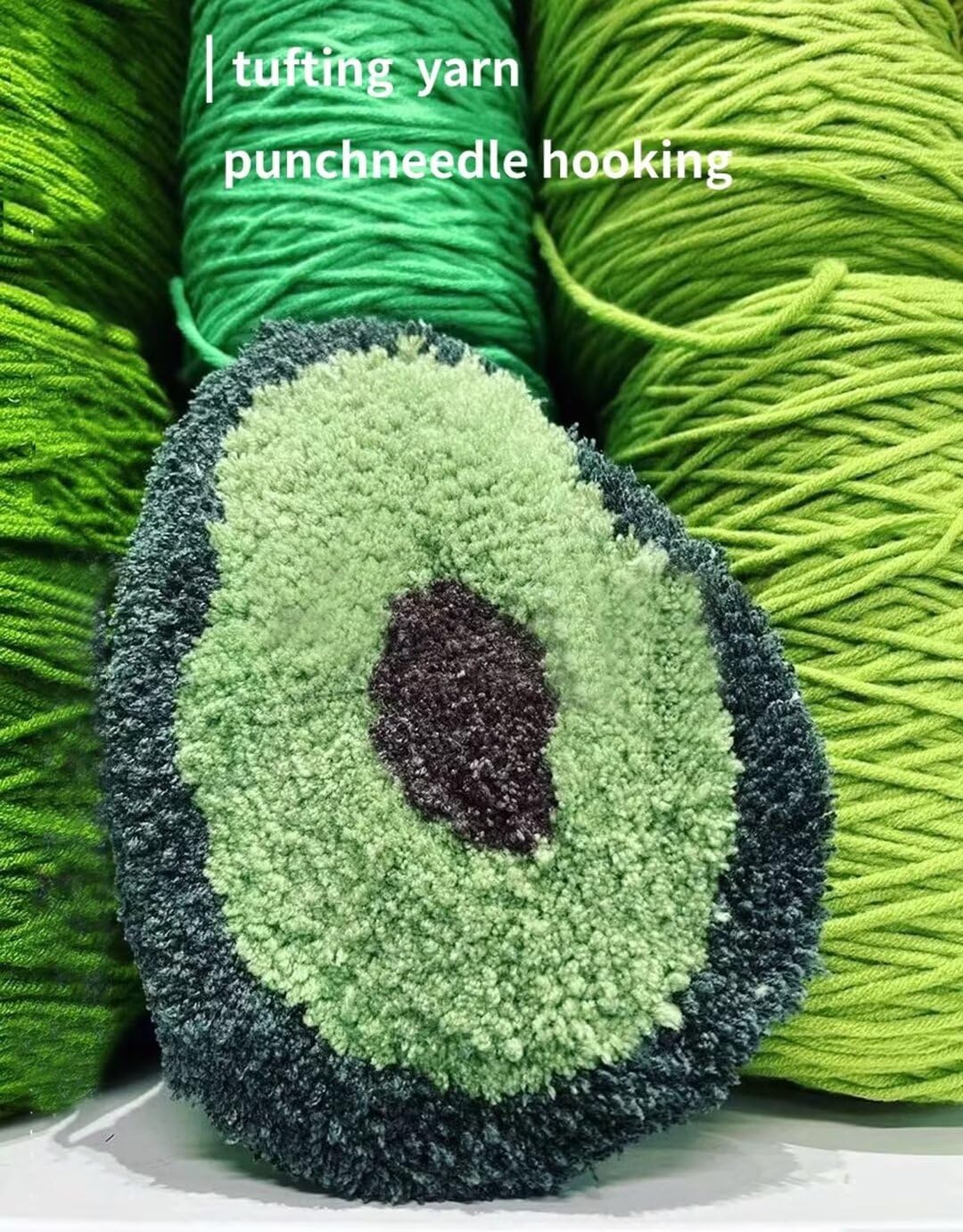 przędza dziewiarska, 6 kolorów przędzy do szydełkowania, 8-warstwowe tufting, nić haftu o grubości 5 mm, kulka 195 g(H)