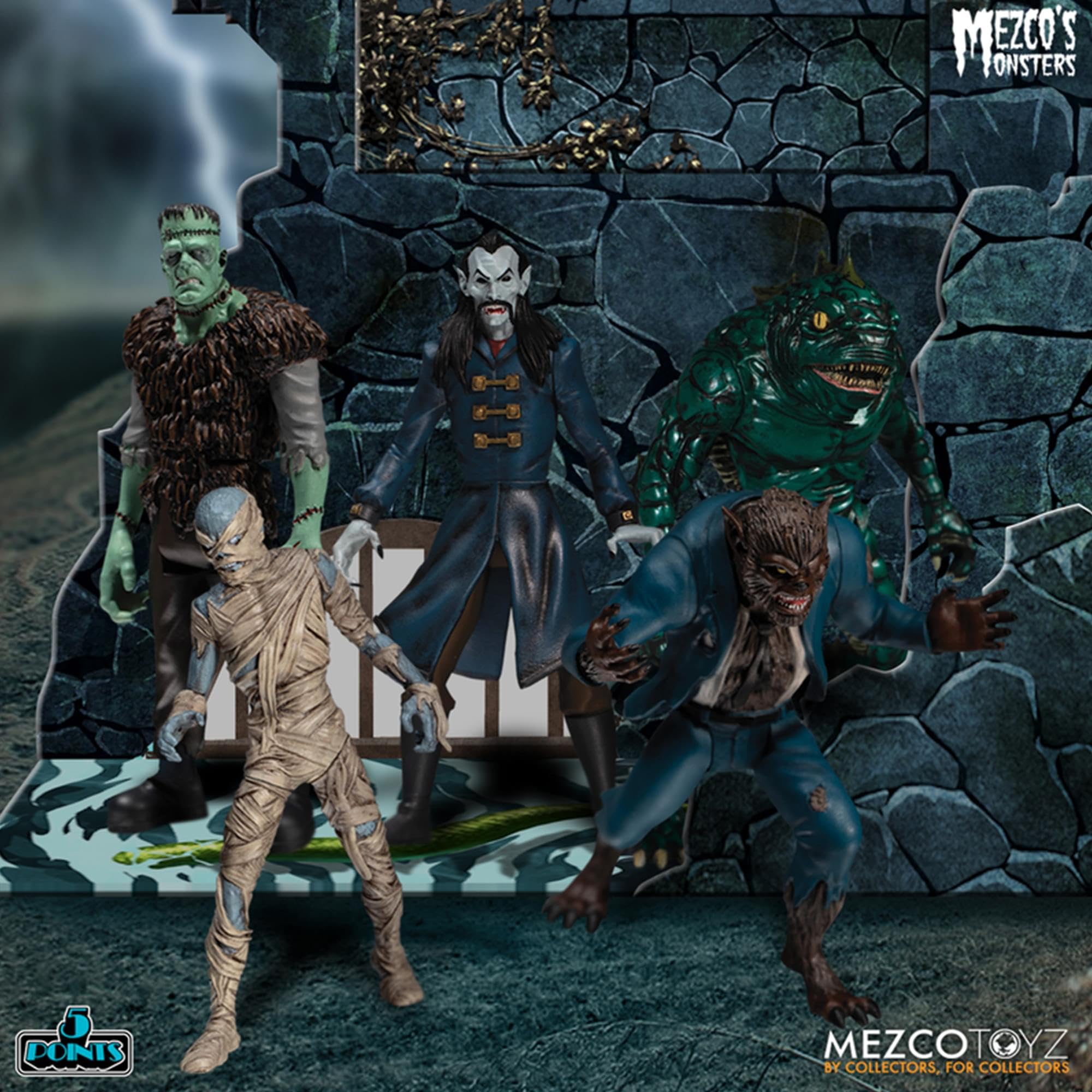5 Points Mezco's Monsters Tower of Fear Deluxe Boxed Set : Amazon