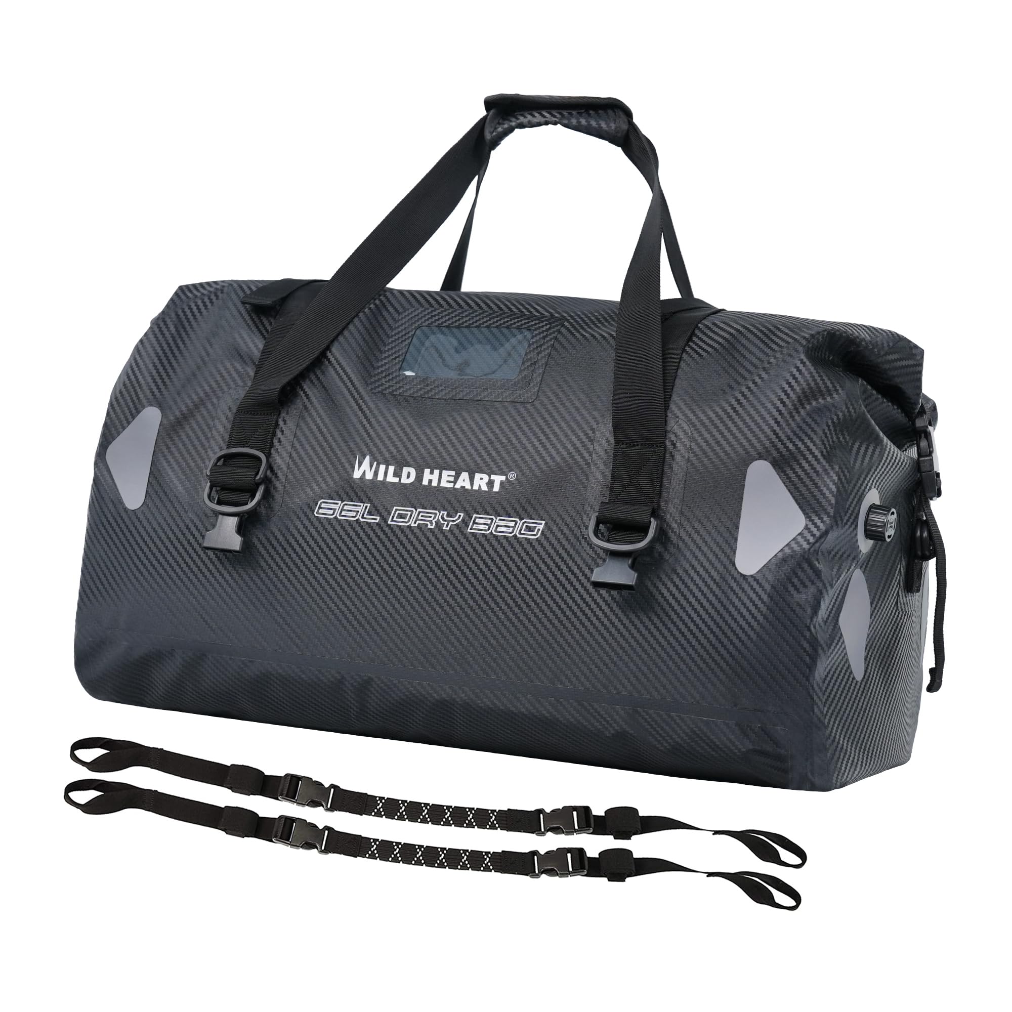 Willd Heart Bolsa de Equipaje Impermeable 40l 66l 100l, con Soldadura, apropiada para piragüismo, Campamento, Remo, Moto — view 8