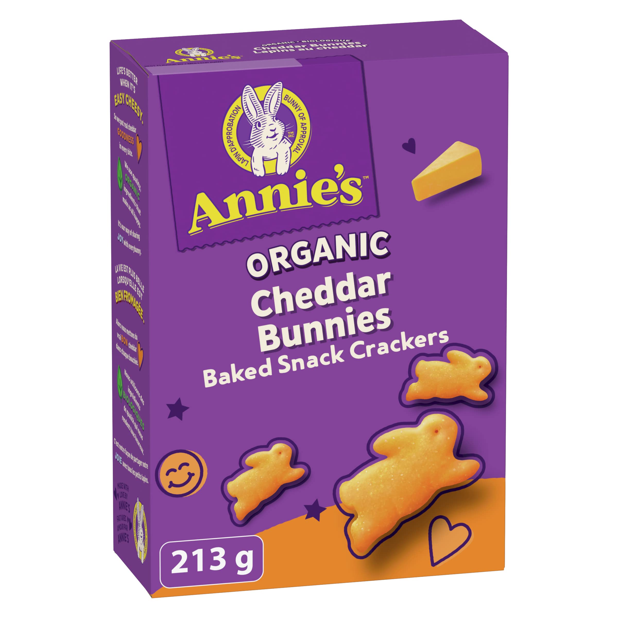 Amazon.com: Annie's Homegrown Organic Cheddar Bunnies Baked Snack Crackers,  213g/7.5oz.,{Imported from Canada}