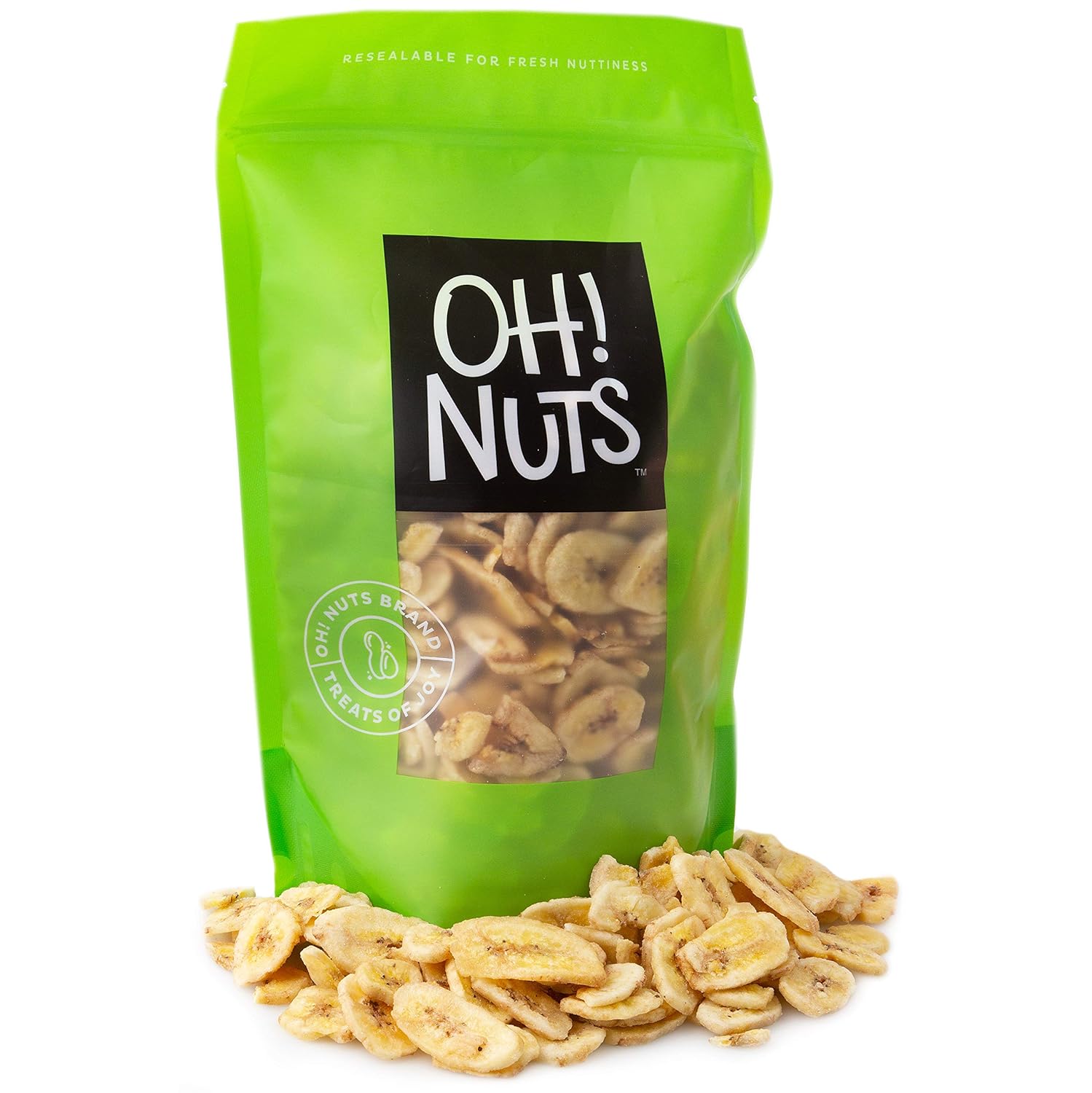 Oh! Nuts Dried Banana Chips (3lb 48oz) Bulk Bag Fresh