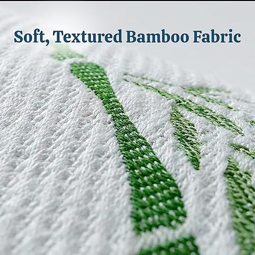 Miniatura 4 de OMEO Paquete de 2 almohadas de rayón de tamaño estándar derivado de bambú para dormir de espuma viscoelástica triturada para dormir de lado, espalda