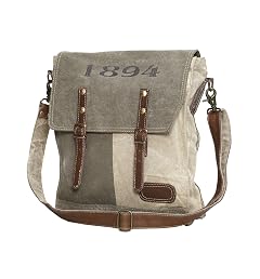 Myra Bags 1894 Upcycled Canvas Messenger Bag M-0861