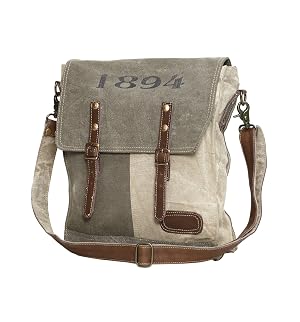 Myra Bags 1894 Upcycled Canvas Messenger Bag M-0861