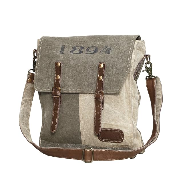 Myra Bags 1894 Upcycled Canvas Messenger Bag M-0861