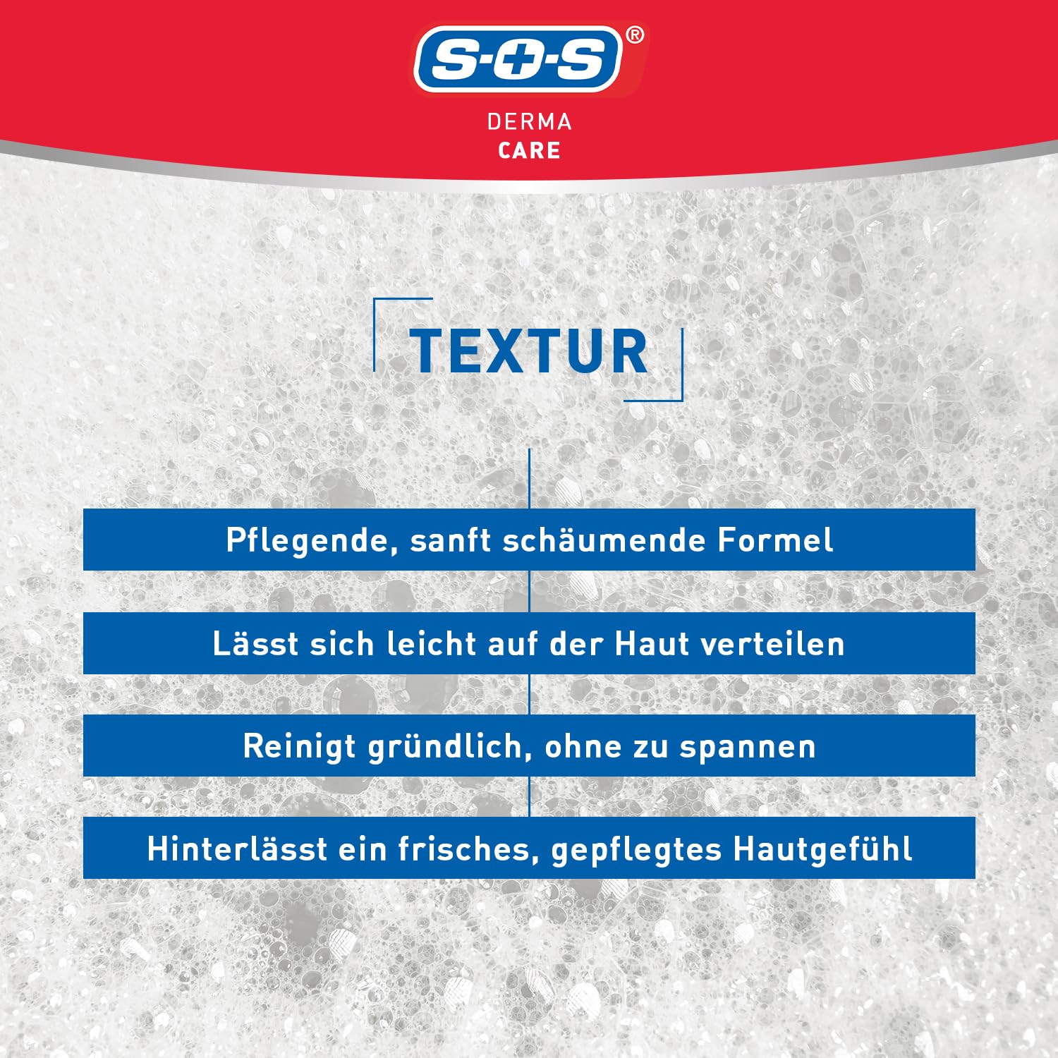 SOS Derma Care Anti-Pickel Waschcreme (6x 100 ml) – Klärende Gesichtsreinigung für unreine Haut – bei Pickeln & Hautunreinheiten – Ohne Farbstoffe, Silikone, Paraffine & PEG – Dermatologisch