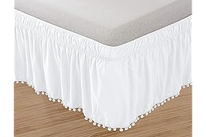 Elegant Comfort King White Bed Skirt for Modern Bedroom