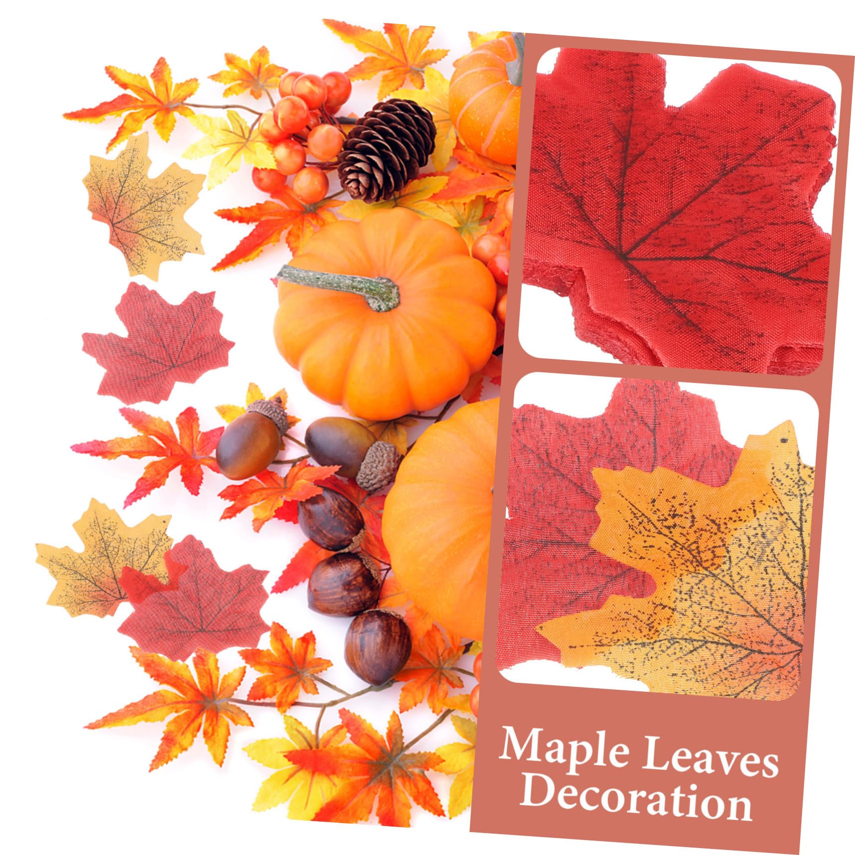 PRETYZOOM 3 Set Foglie Di Acero Matrimonio A Tema Autunnale Foglie Autunnali Ghirlanda Di Foglie Di Acero Artificiale Foglia Di Ringraziamento Autunno Assortito Panno Di Seta 500 Pezzi*3