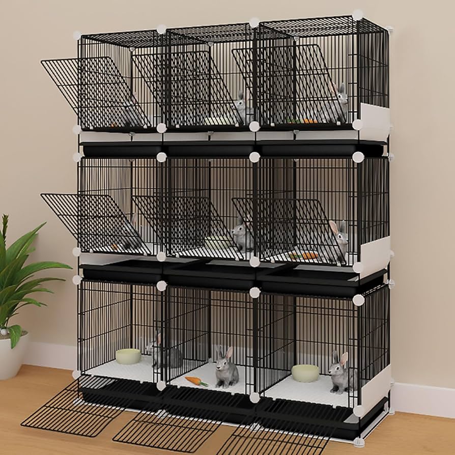 Amazon.com : Multi-Layer Breeding Bunny Cage, Rabbit Hutch