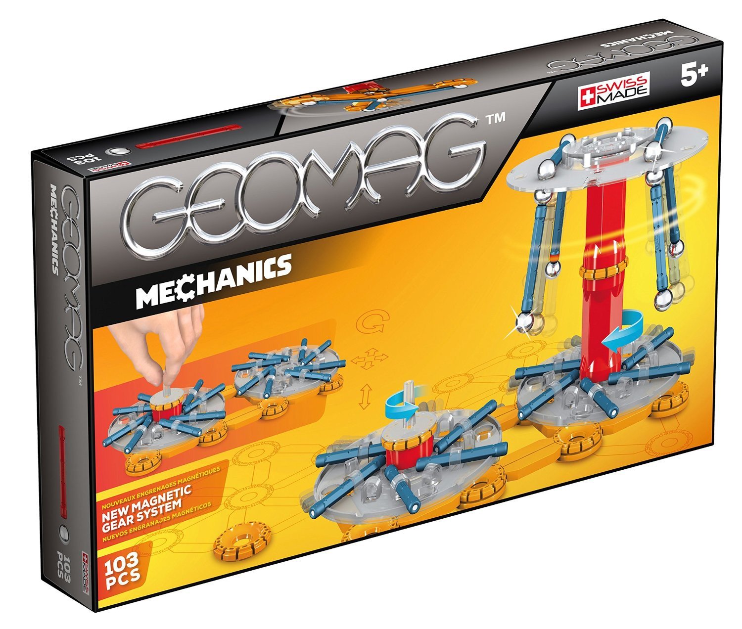 Geomag Mechanika 726, 103 sztuk - zestaw do budowy mechanika