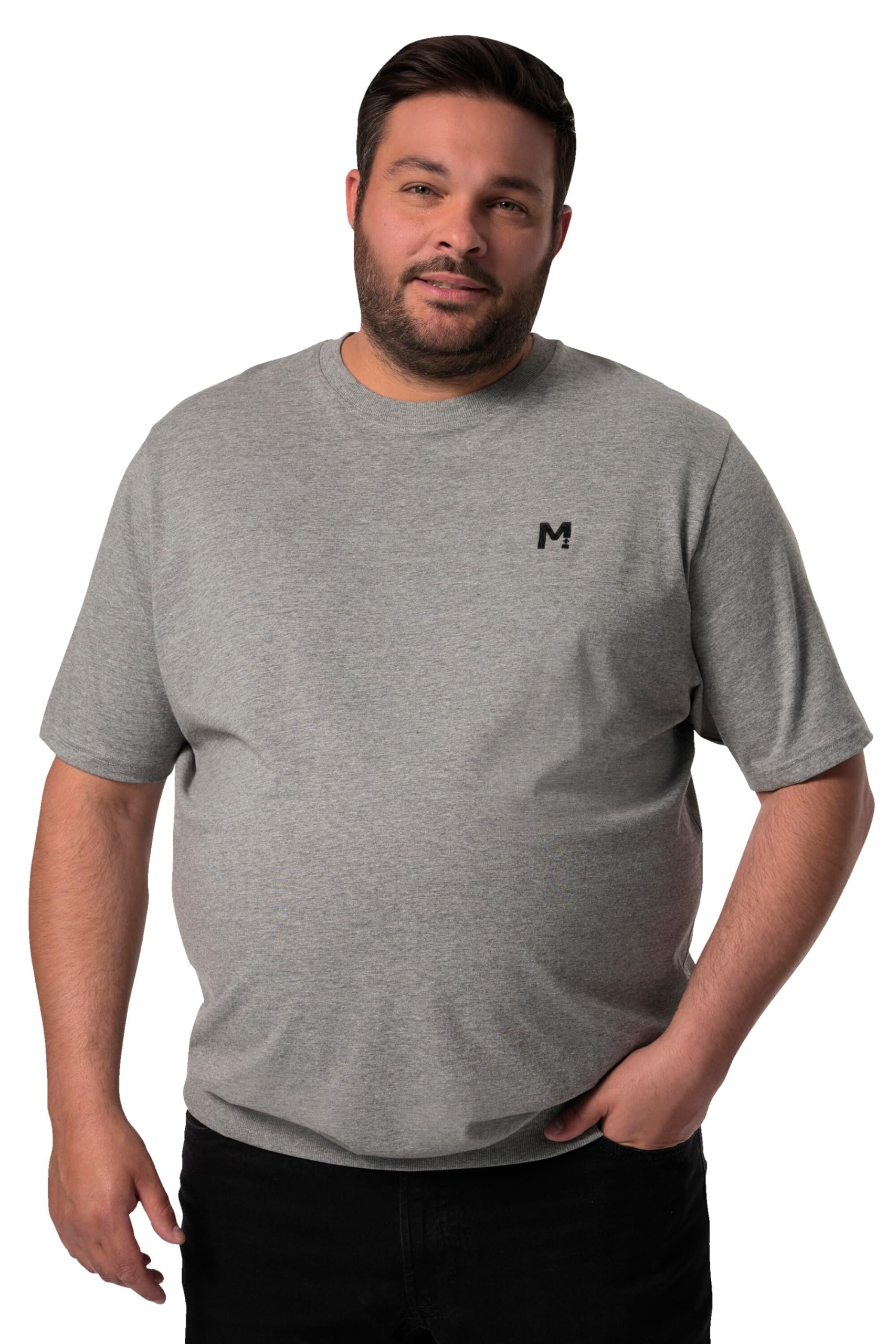 Men Plus Herren große Größen Übergrößen Menswear L-8XL T-Shirt, Halbarm, Bauchfit, Basic, Rundhals 832193