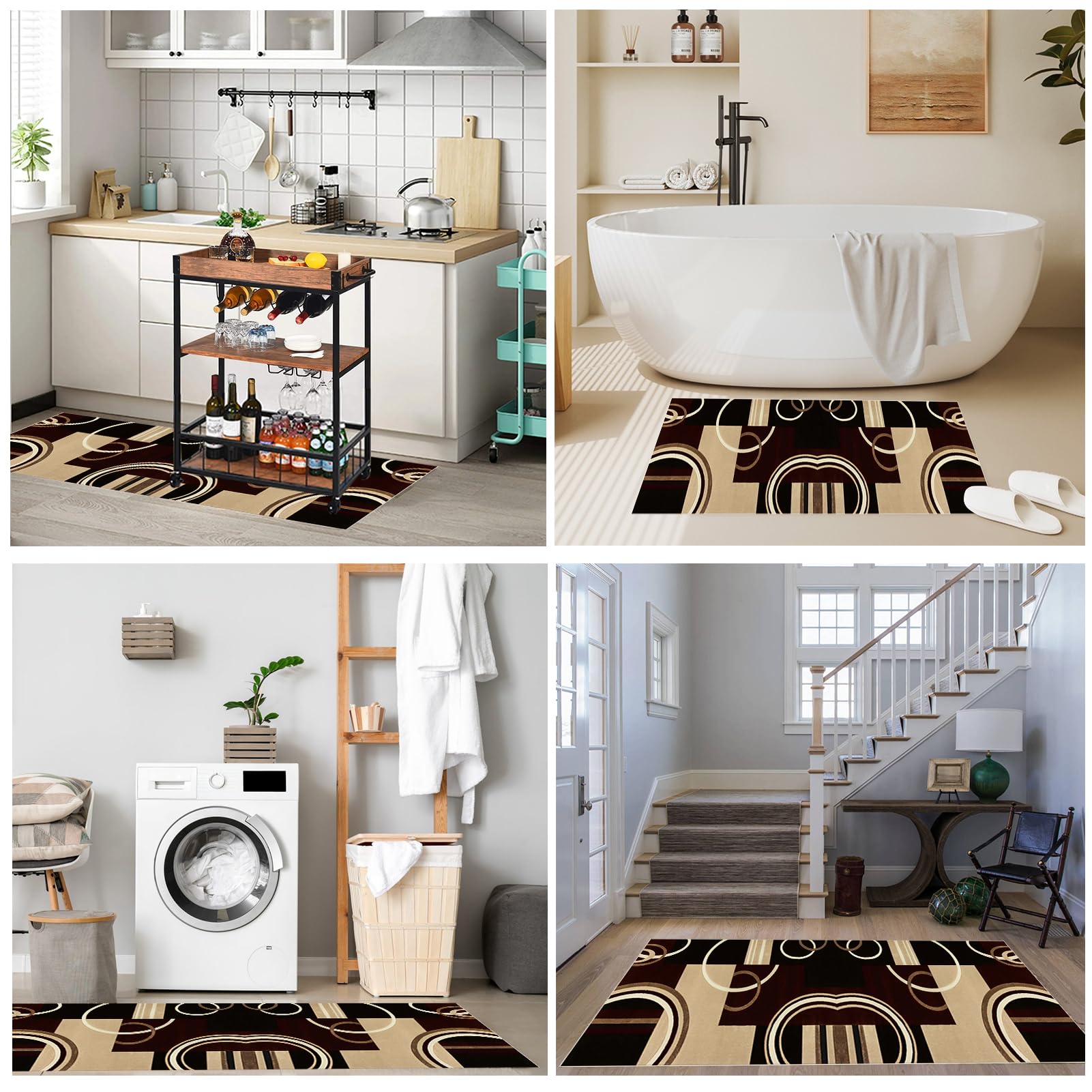 Dywan Chodnik Kuchenny Zmywalny Antypoślizgowy Dywan Biegacz Długi Korytarz Dywany Salon Dywan Sypialnia Nowoczesne Długie Maty Do Wejścia Balkon Łazienka Pralnia 40 x 400 cm