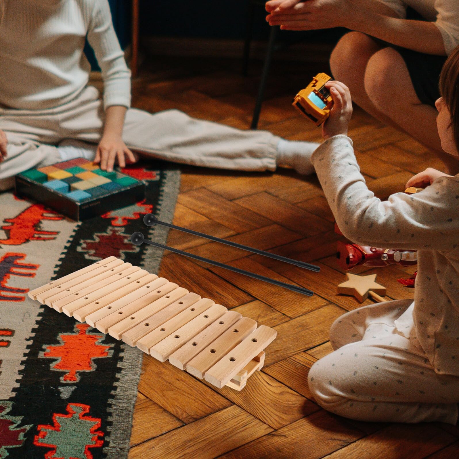 Xilofono Giocattolo 15 Note Legno Plastico per Principianti | Orff Strumento Didattico, Suono Ricco e Design Attraente, Uso Casa e Scuola Materna