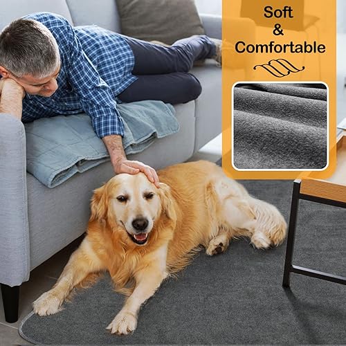 Miniatura 4 de LOOBANI Almohadilla antideslizante lavable para orina para perros, 1 paquete de tapete reutilizable extra grande para el suelo, almohadillas de