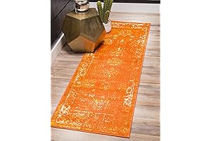 Unique Loom Sofia Collection Orange/Ivory Orange Carpet Runner (2' x 6'7" Runner)