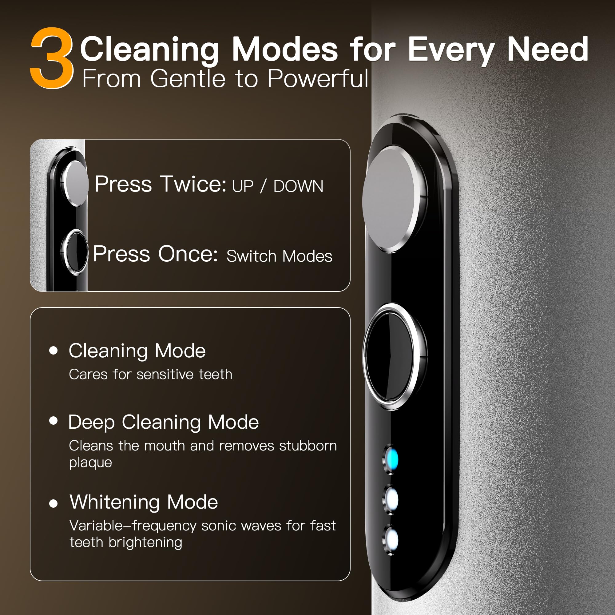 M23 Sonic Electric Toothbrush for Adults Retractable Travel Size, Ultra-Light 4.6 oz, Rechargeable Portable Toothbrush, 2-Min Timer, 30-Day Battery Life, 3 Modes, IPX7 Waterproof, Silver