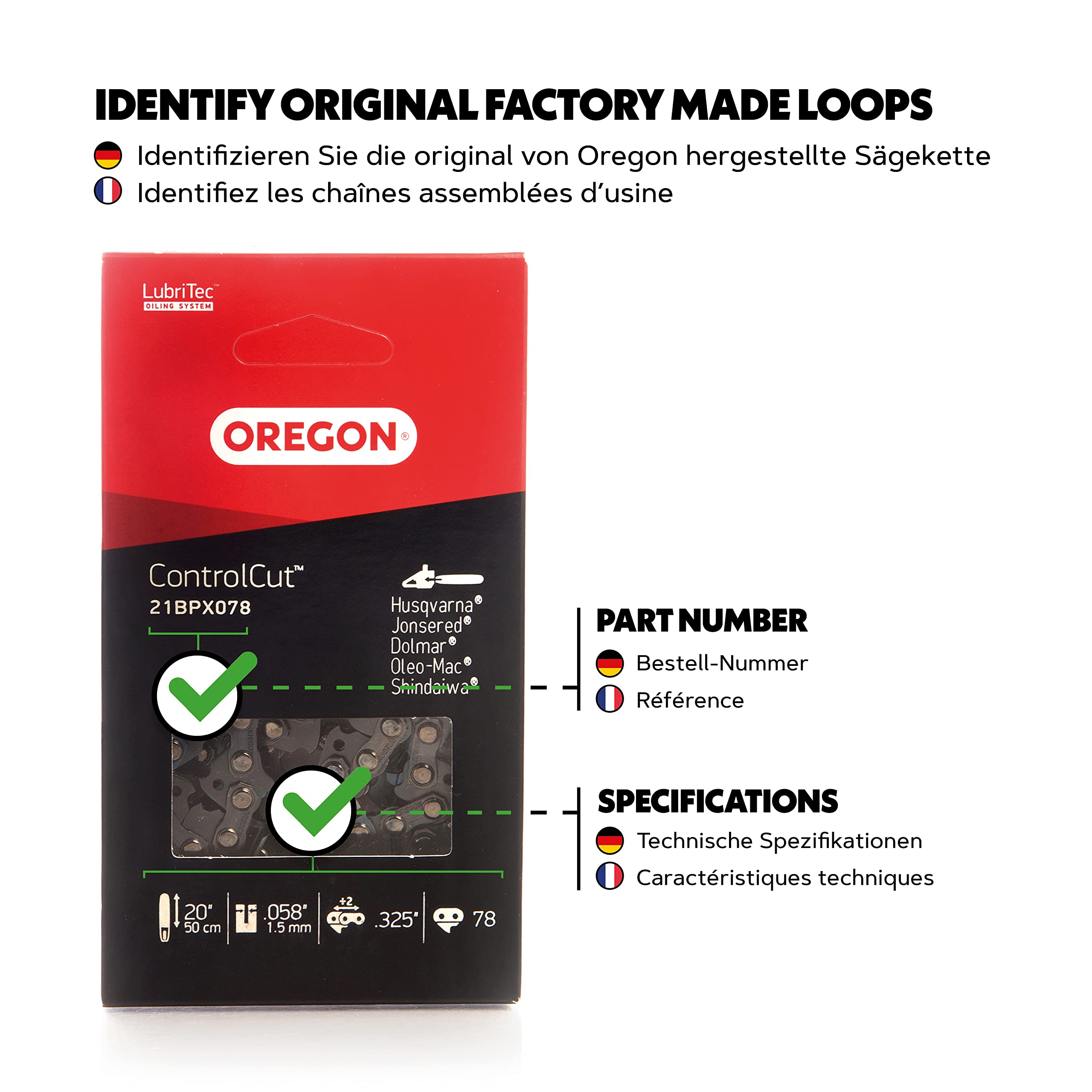 Oregon Łańcuszek 325 1,5 Hm z SG, 21BPX078E
