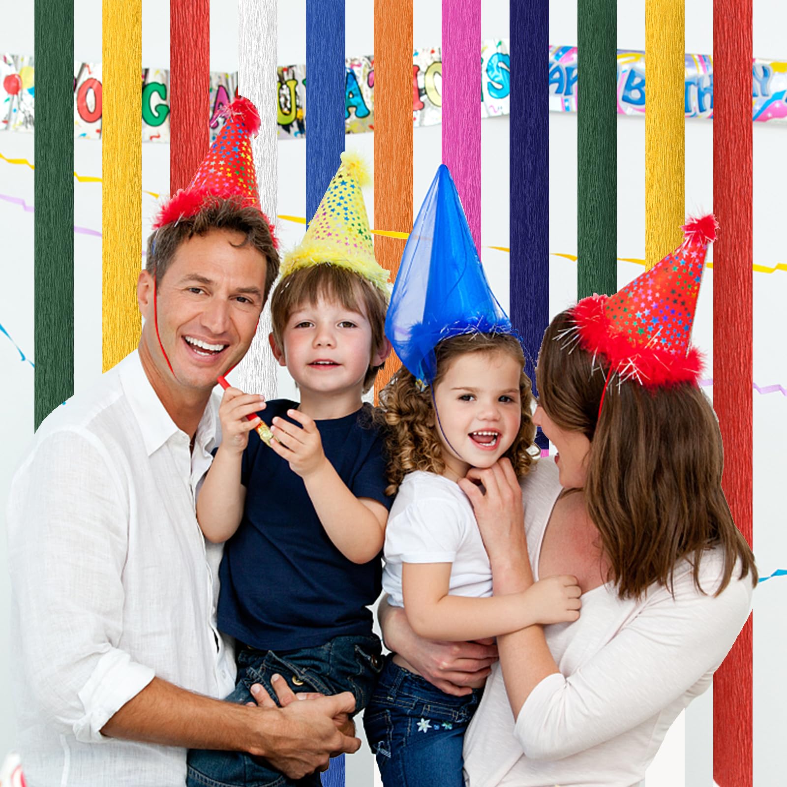 Lot de 30 rouleaux de papier crépon de 25,4 x 248,8 cm, 30 feuilles de papier crépon aux couleurs de l'arc-en-ciel pour loisirs créatifs, anniversaire, mariage, vacances, décorations de fête