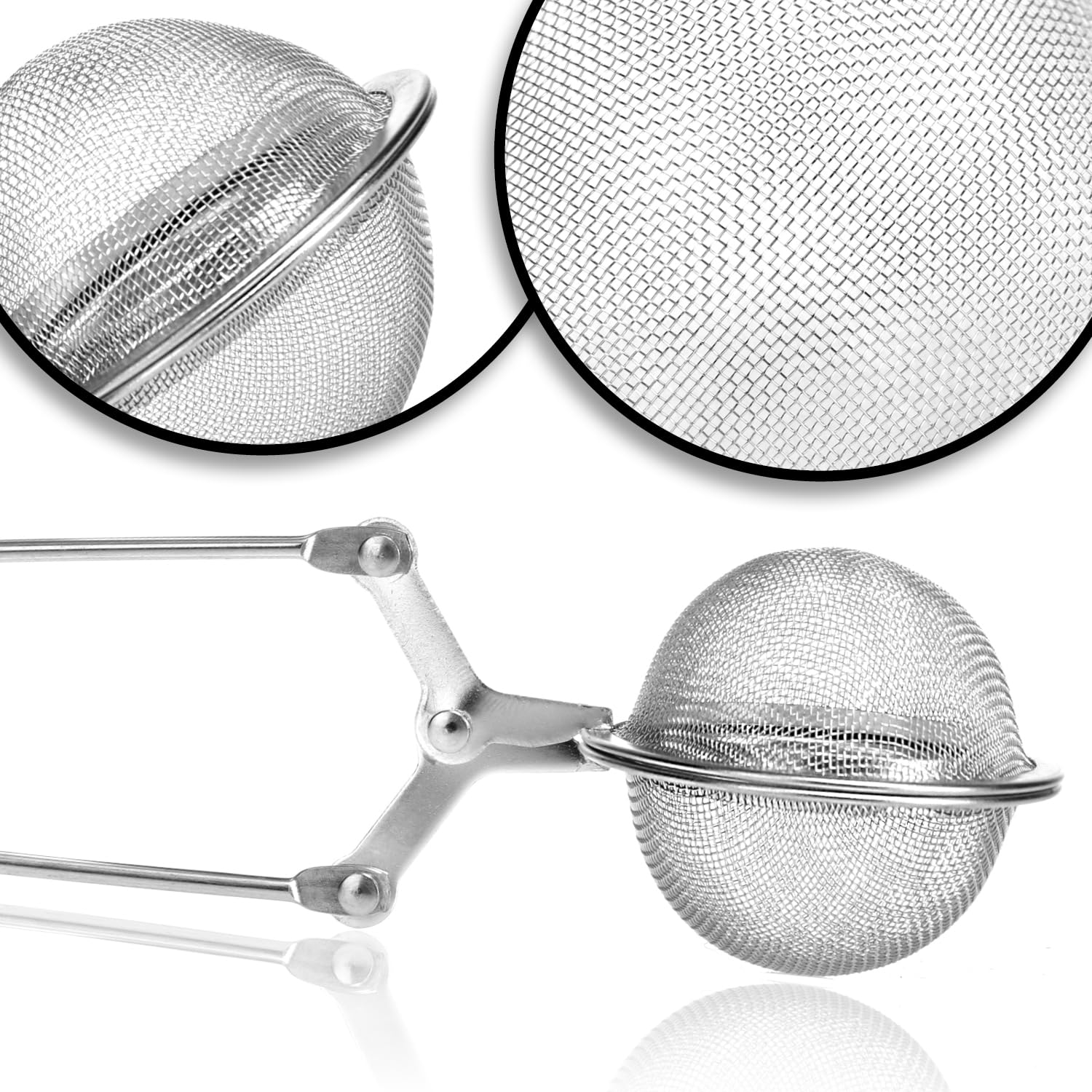 Colador de té de acero inoxidable 3 piezas - Infusor de té en forma de bola - Filtro de té de malla fina
