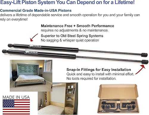 Miniatura 5 de Murphy - Kit de accesorios de cama tamaño individual cama plegable con marco de madera para hacer tú mismo para habitación de invitados fácil de