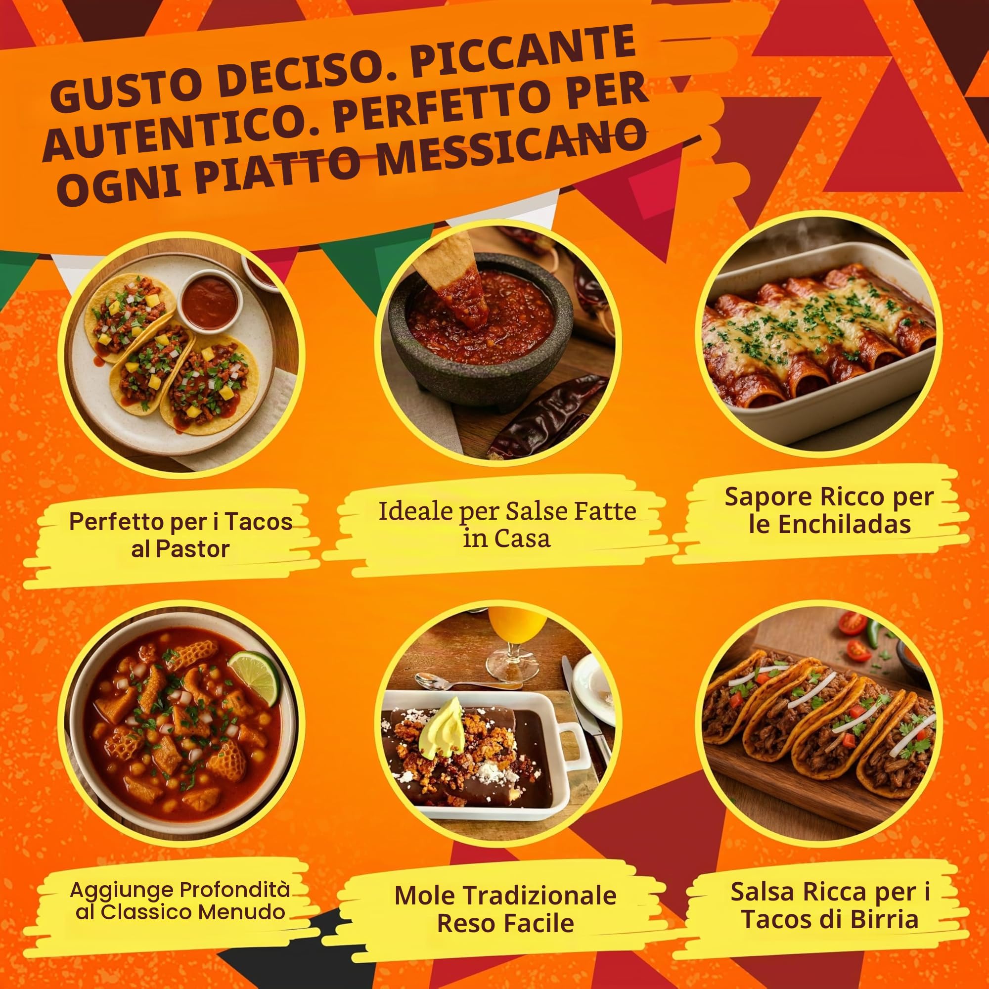 Pacchetto di peperoncini secchi interi messicani. Ancho, Guajillo, Arbol e Pasilla (300 g totali). Tutti peperoncini naturali per un autentico gusto messicano. Ottimo per tacos birria, talpa, tamales