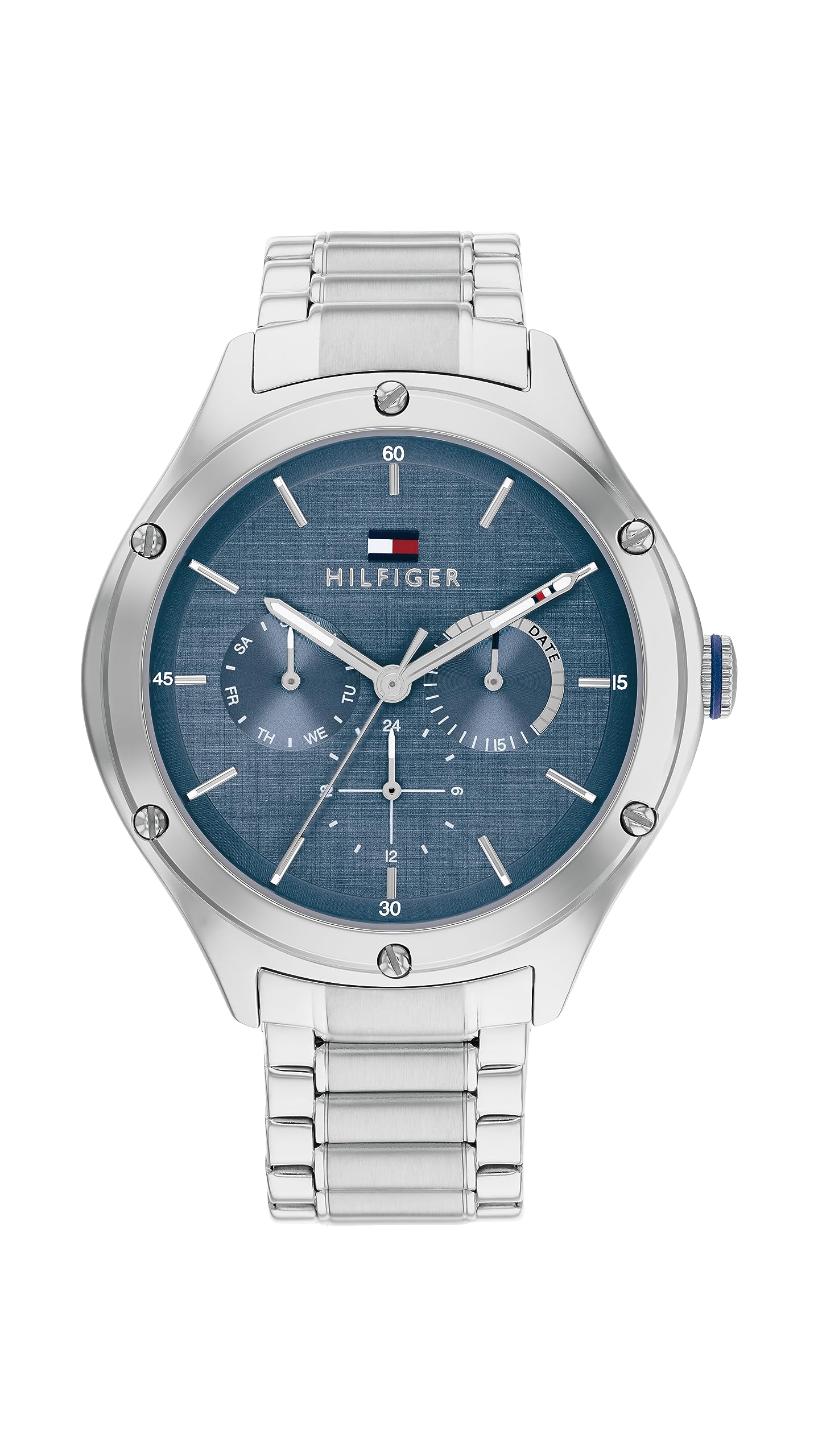 Tommy Hilfiger Reloj Analógico de Cuarzo multifunción para Mujer con Correa en Acero Inoxidable