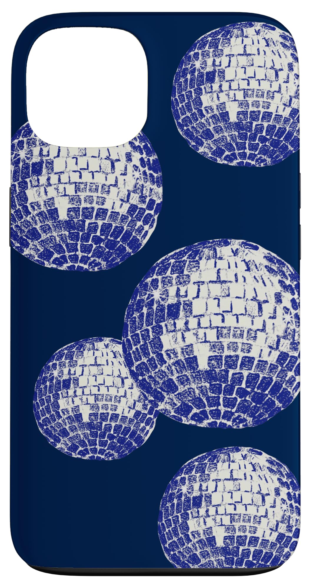 iPhone 13 Aesthetic 70s 80s Blue Retro Disco Ball Case