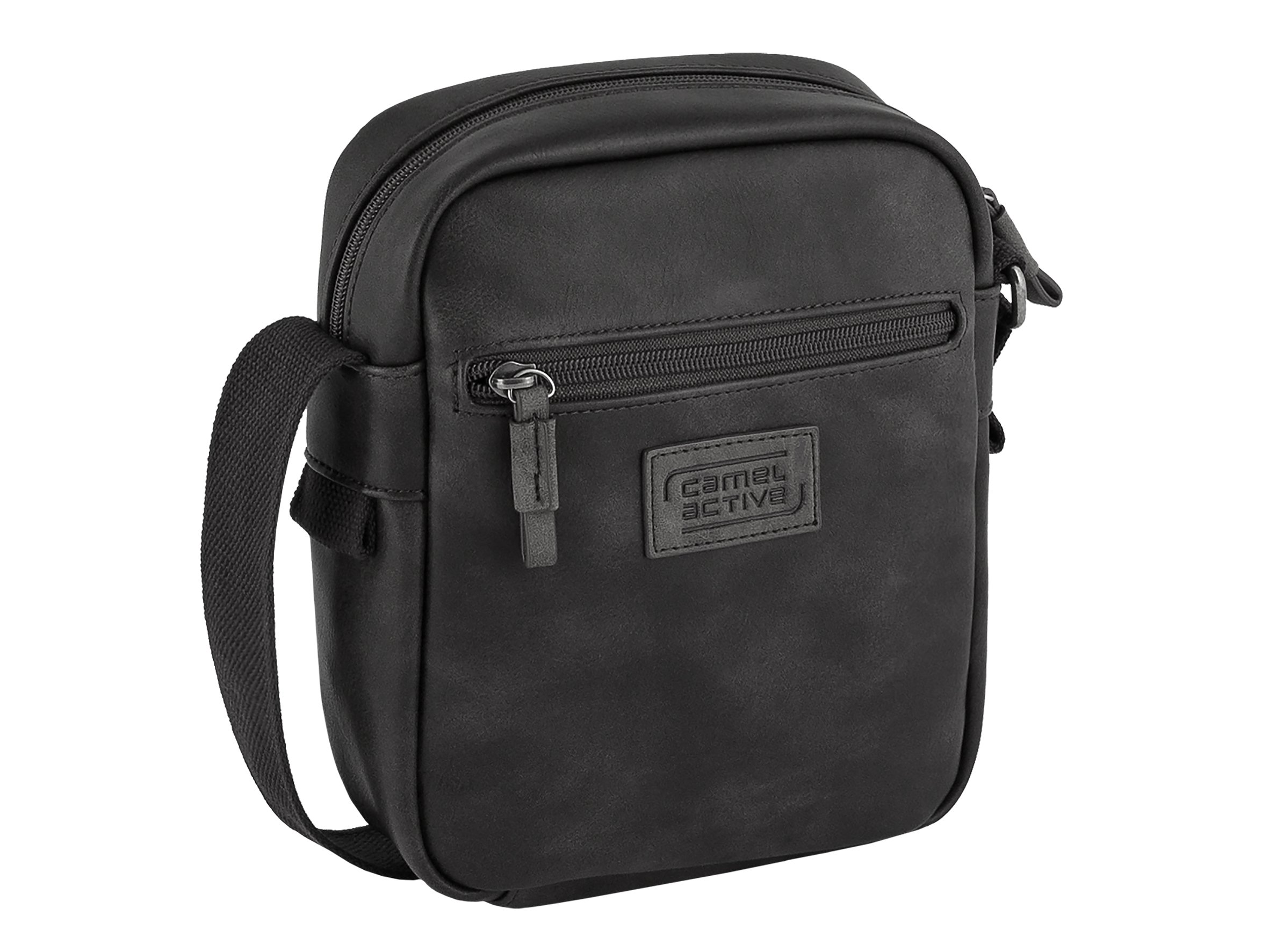 camel active Laos męska torba na ramię Crossbody Bag mała, czarny, S, 000439