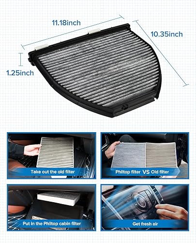 Miniatura 3 de PHILTOP ACF020 (CF10934) Filtro de aire de cabina, repuesto para AMG GT, C230, C250, C300, C350, E250, E350, E400, E550, Filtro de cabina premium