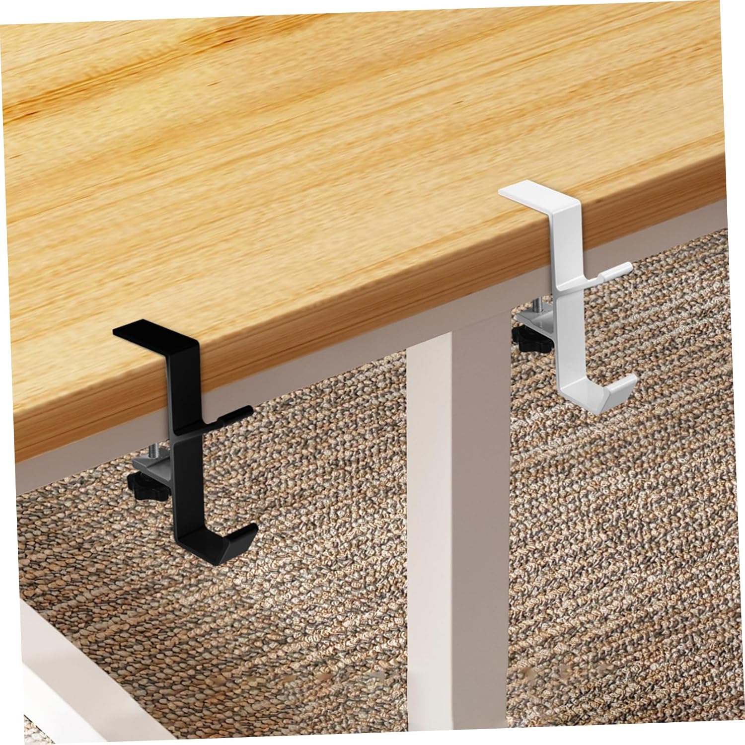 2pcs Purse Holders for Desk Table Hooks for Backpacks Handbags Hangers Space Saving Secure Clamps