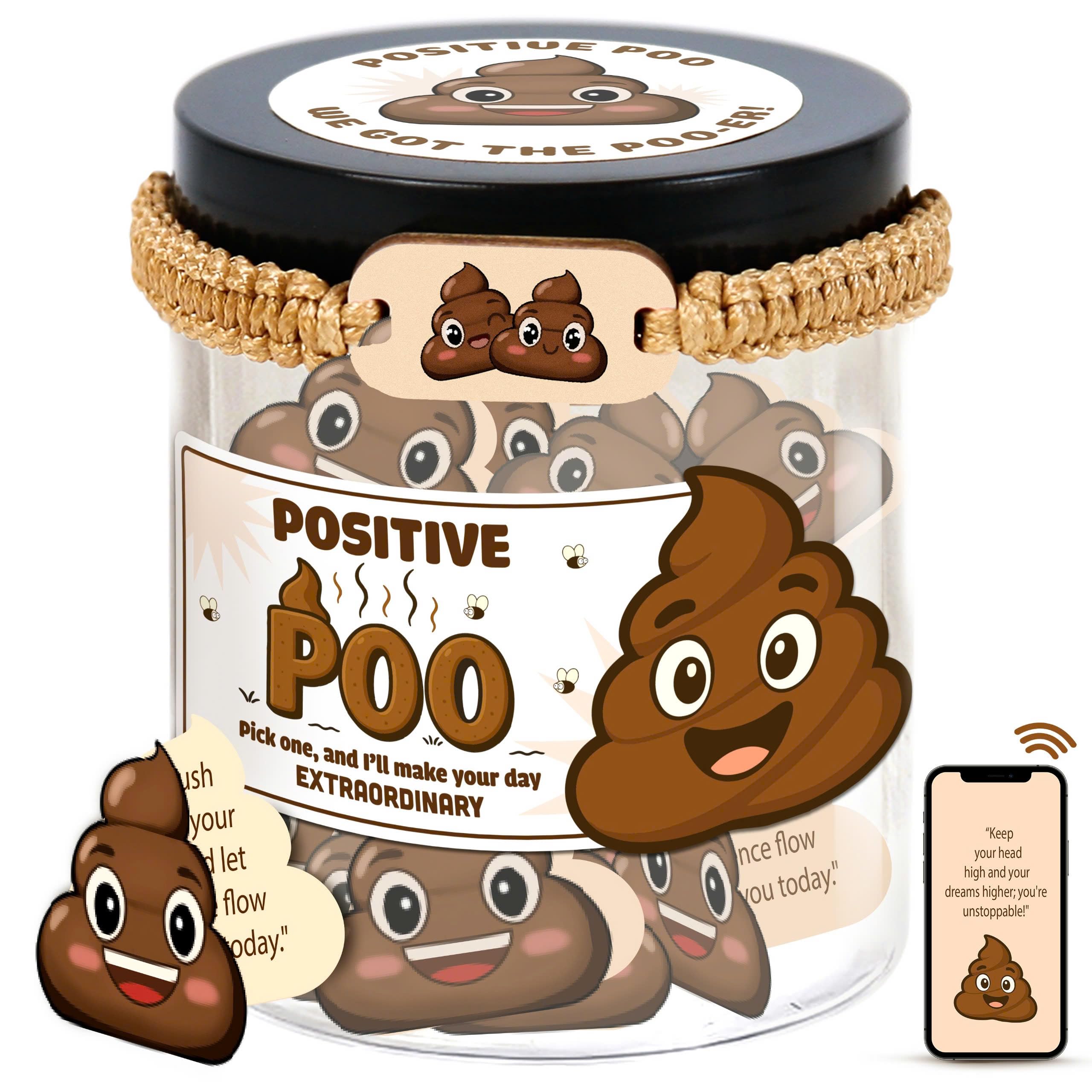 60 Positive Poo Cards Jar, Affirmation Cards For Women, Emotional Support Poo, Positive Poop, Poop Gifts, Poop Emoji, Emotional Support Poop, Poop Gifts, Gag Gifts For Women