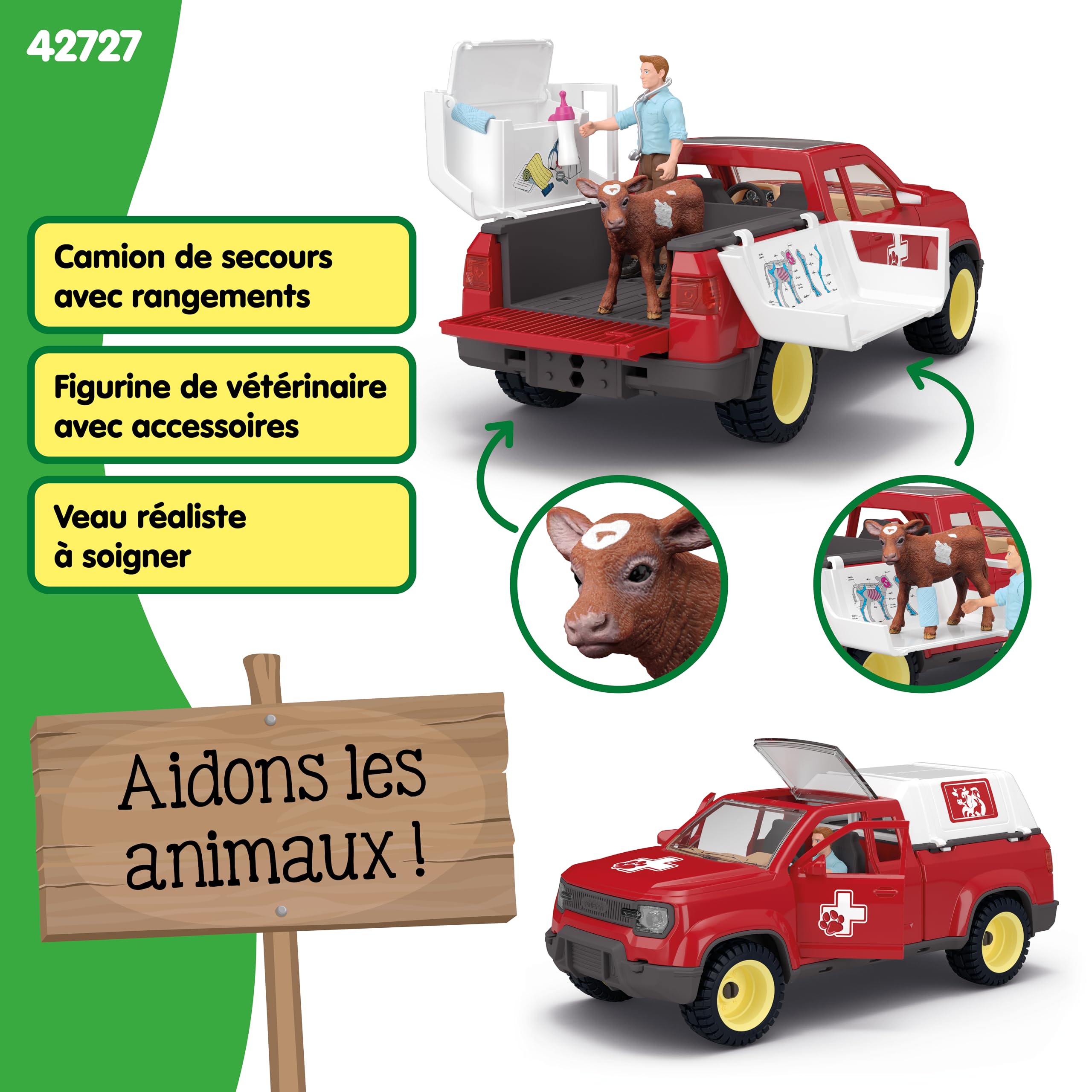 Schleich Farm World | Vétérinaire à la Ferme 42727 | dès 3 Ans | 29 pièces