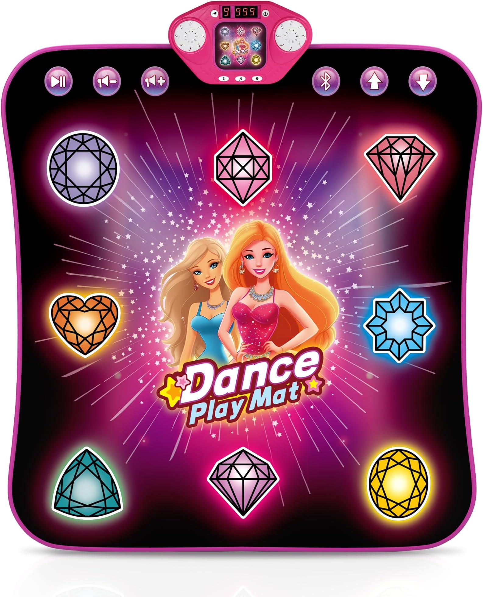 Dance Mat for Kids Age 3-12 - 8 Buttons Light Up Dancing Mat 7 Playing Modes with Bluetooth & Built-in 8 Songs Dance Pad - Musical Dance Mat Toy for 3-12 Year Old Girls Boys