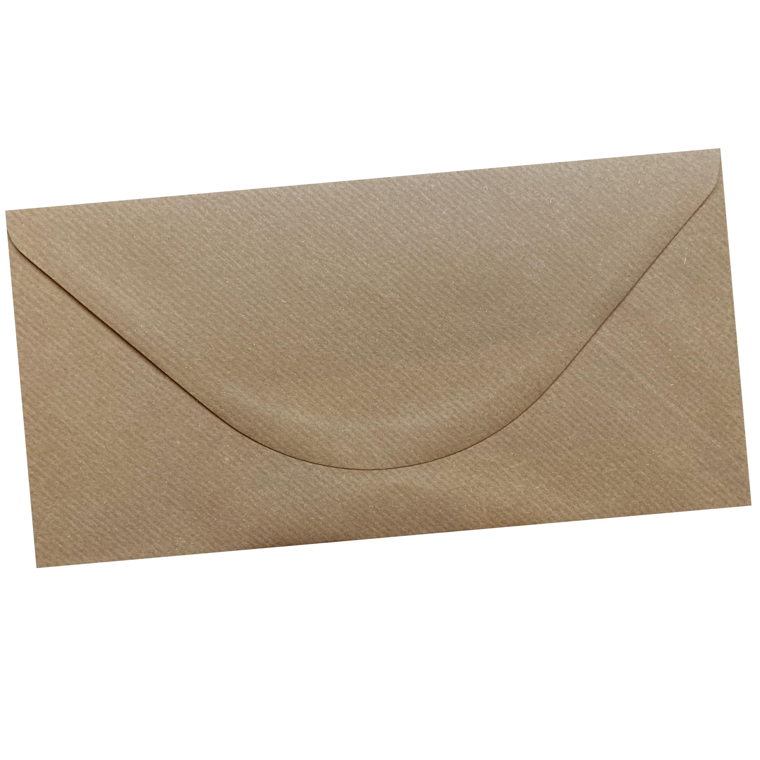 DL Brown Ribbed Kraft Vintage Envelopes 100gsm - 110 x 220mm by Mayfair Crafts (200)