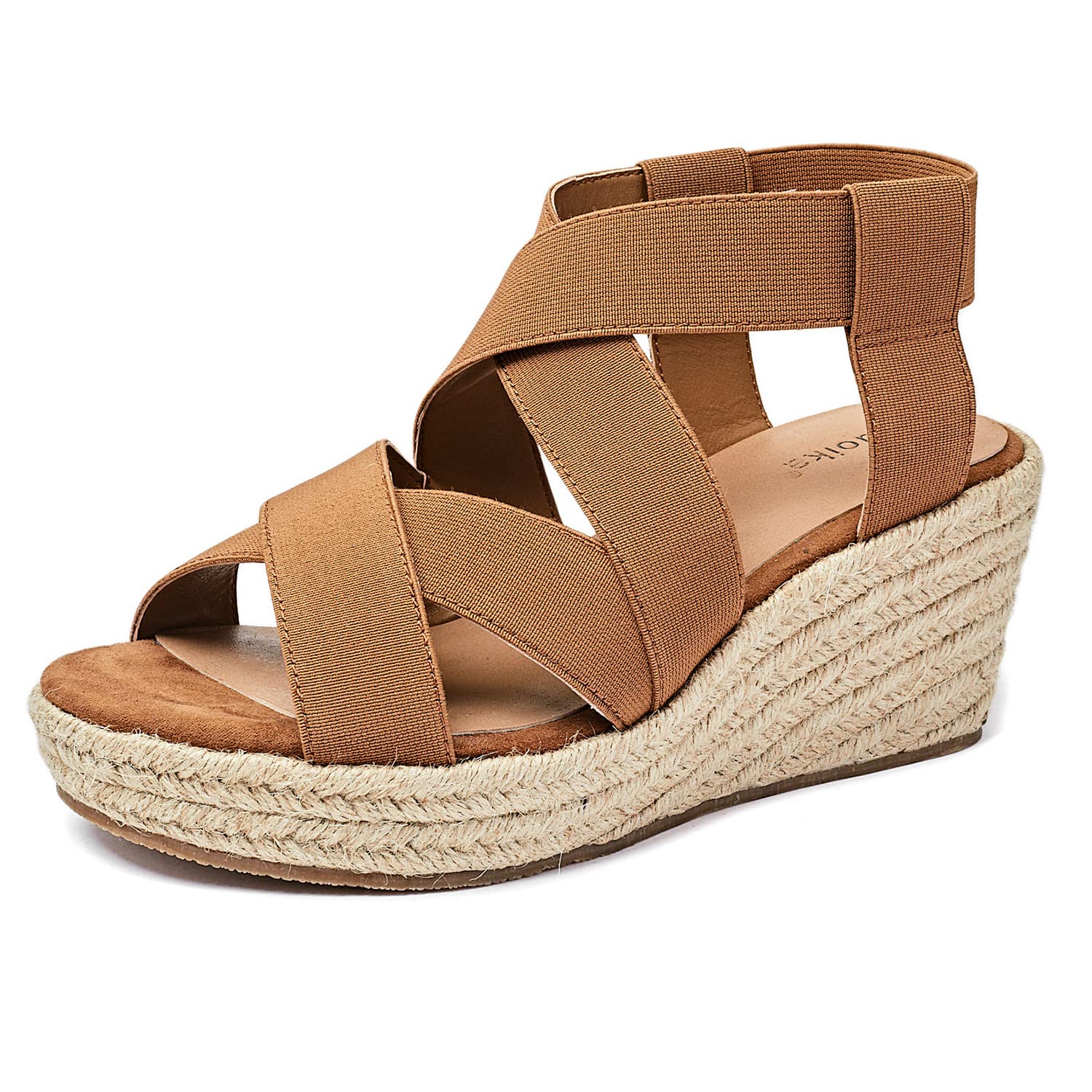 Luoika Women's Wide Width Platform Wedge Sandals
