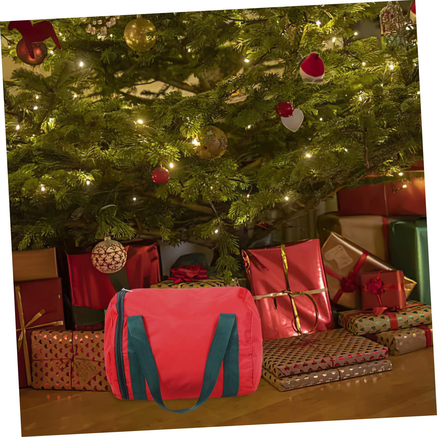 IMIKEYA Lichterkette Tasche 2st Weihnachtslicht-Aufbewahrungstasche Urlaub Weihnachtsbaum-Aufbewahrungstasche Weihnachtsfreigabe Aufbewahrung Von Glühbirnen Weihnachtslampenbehälter 600d Oxford-Stoff