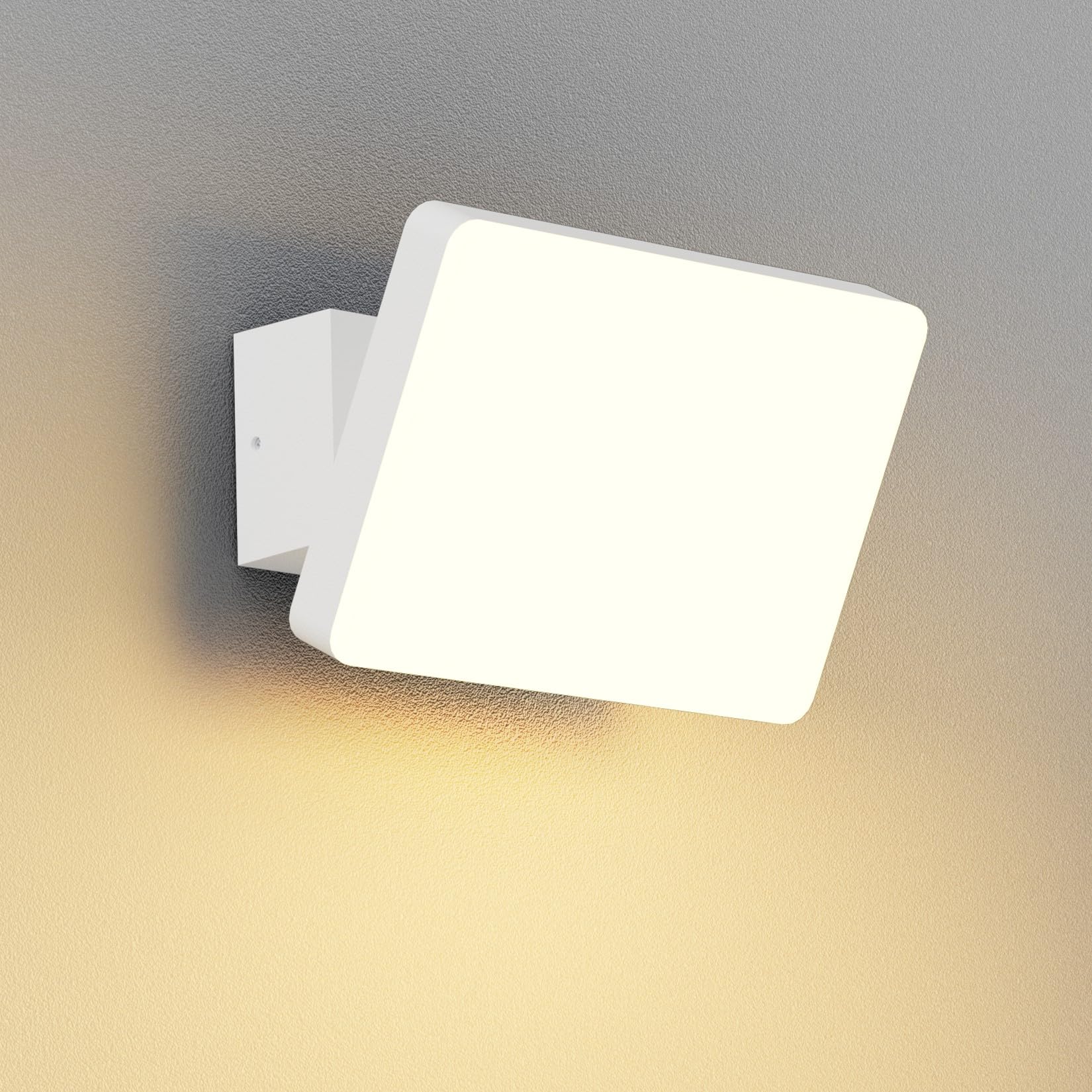 K-Bright LED Outdoor Light, 3000K Warm Light LED Wall Light, Outdoor Balcony, Garage, Garden Wall Light, IP65 Waterproof, White