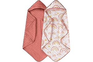 Looxii Baby Towels with Hood: Luxurious Muslin Hooded Bath Towels for Newborn