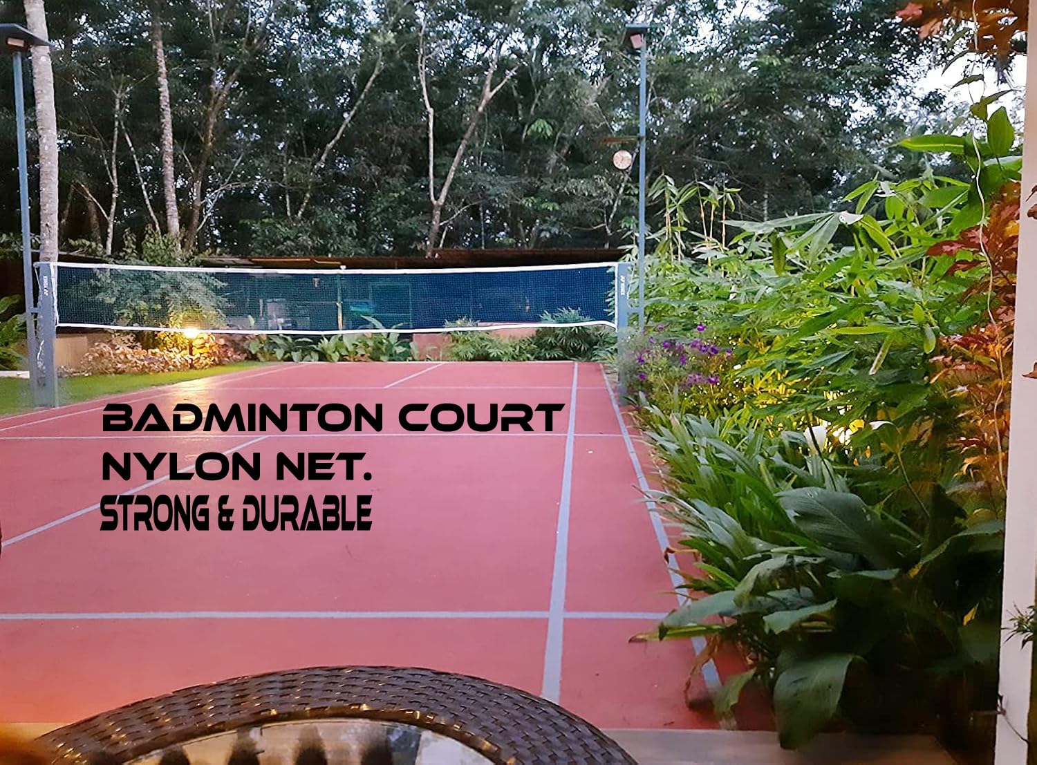 Victory Badminton Net | Pickle Ball Net and Tennis Net for Outdoor, Indoor or Badminton Sports, Nylon, Super Special Quality Badminton Net (Blue) 2