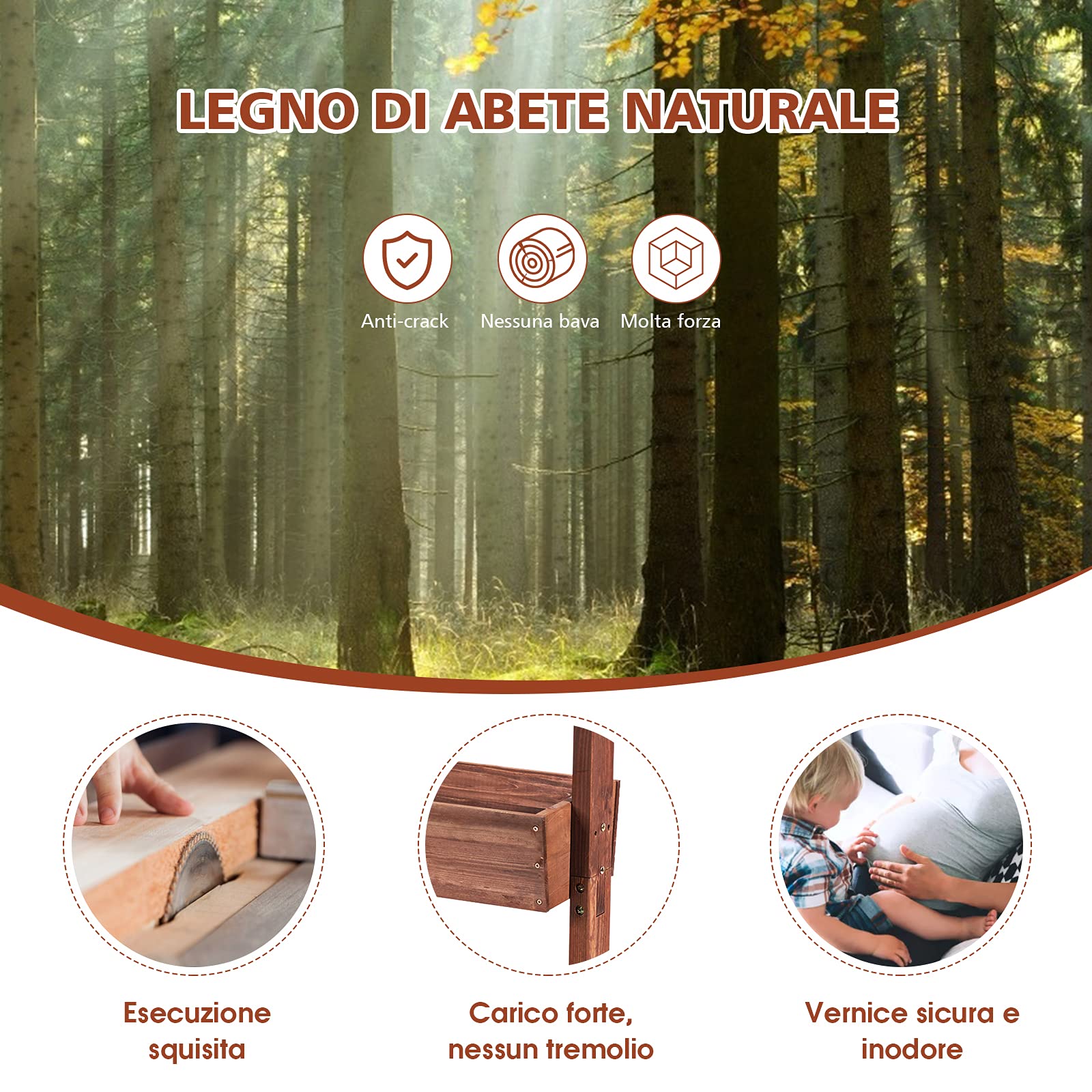 COSTWAY Fioriera Verticale da Esterno in Legno con 3 Livelli a Scala