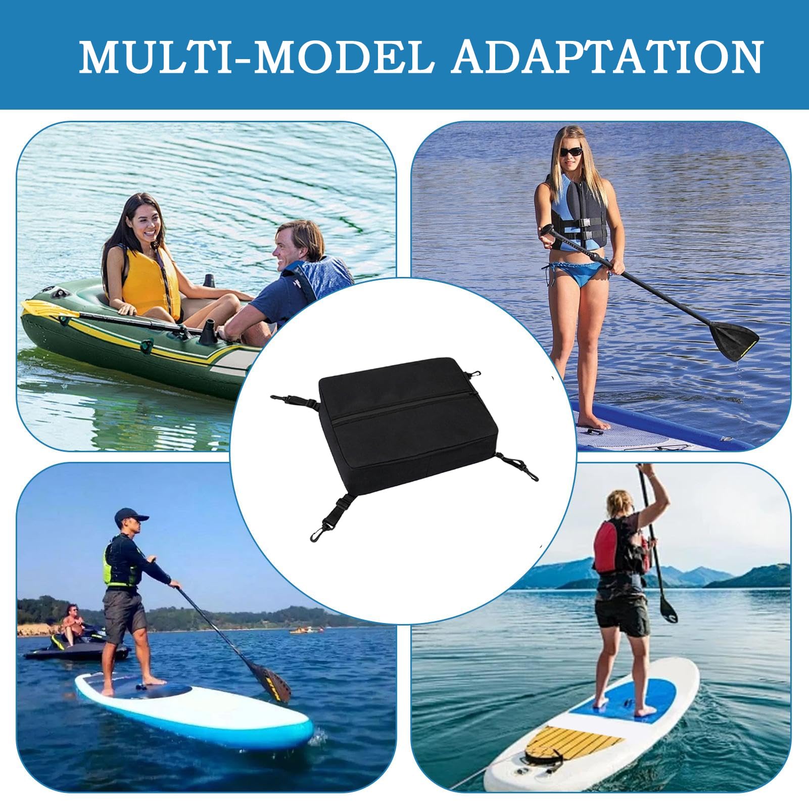Paddle Board Deck Bag, Surfboard Storage Mesh Pouch, Zippered Stand Up Paddleboard Accessory, Waterproof and Lightweight Gear Organizer for Kayaking, Outdoor Adventures