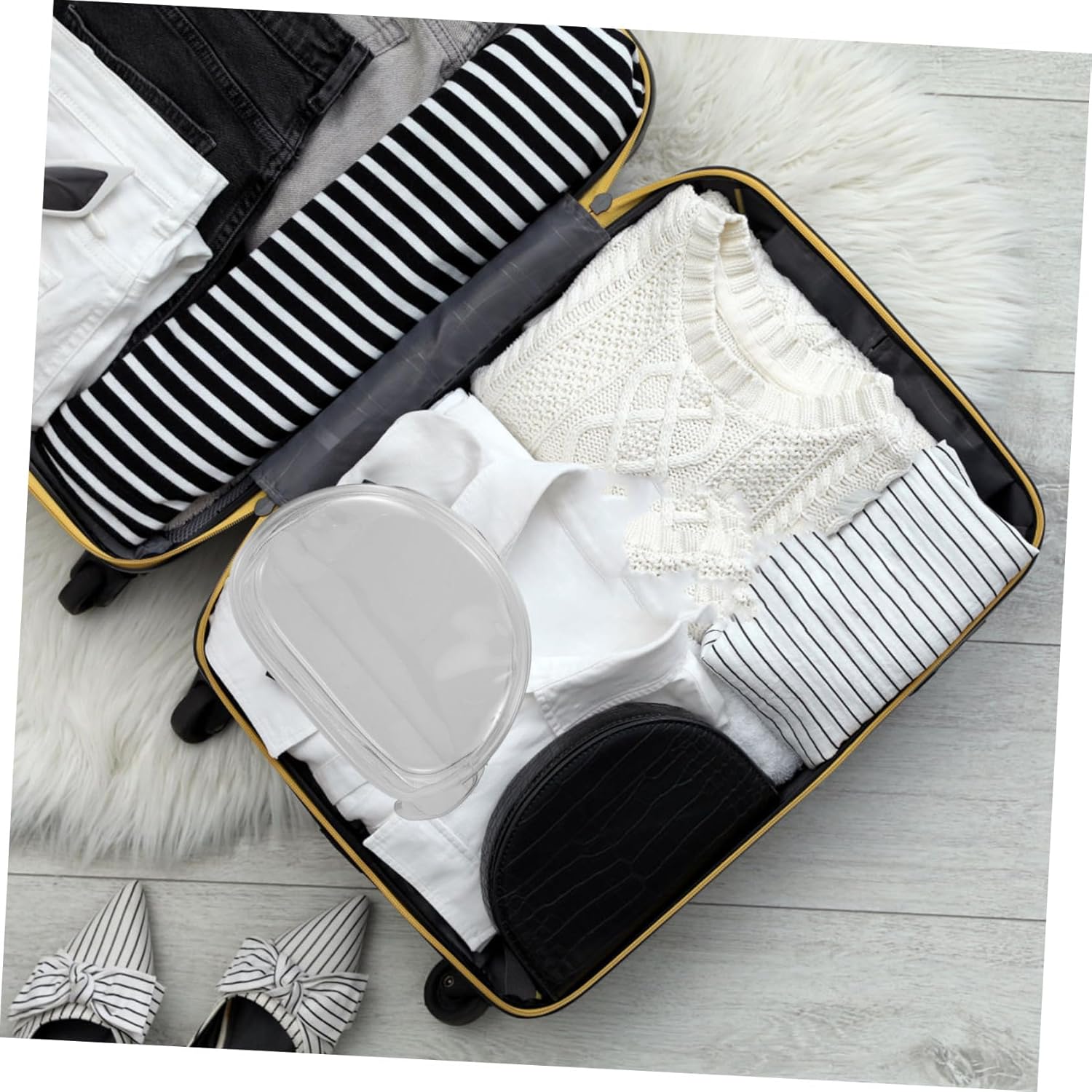 トラベルストレージバッグオーガナイザー ブラジャーと下着用 ポータブルケース 旅行や荷物用 広々とした軽量デザイン 2個