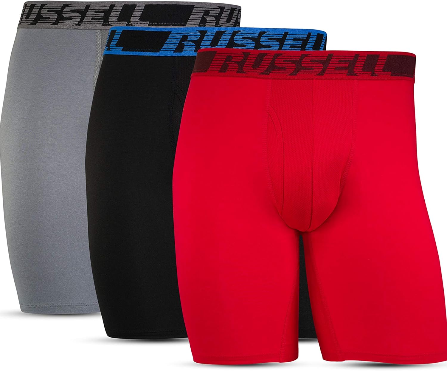 Russell Athletic Men's Performance Comfort Stretch Long Leg Boxer
