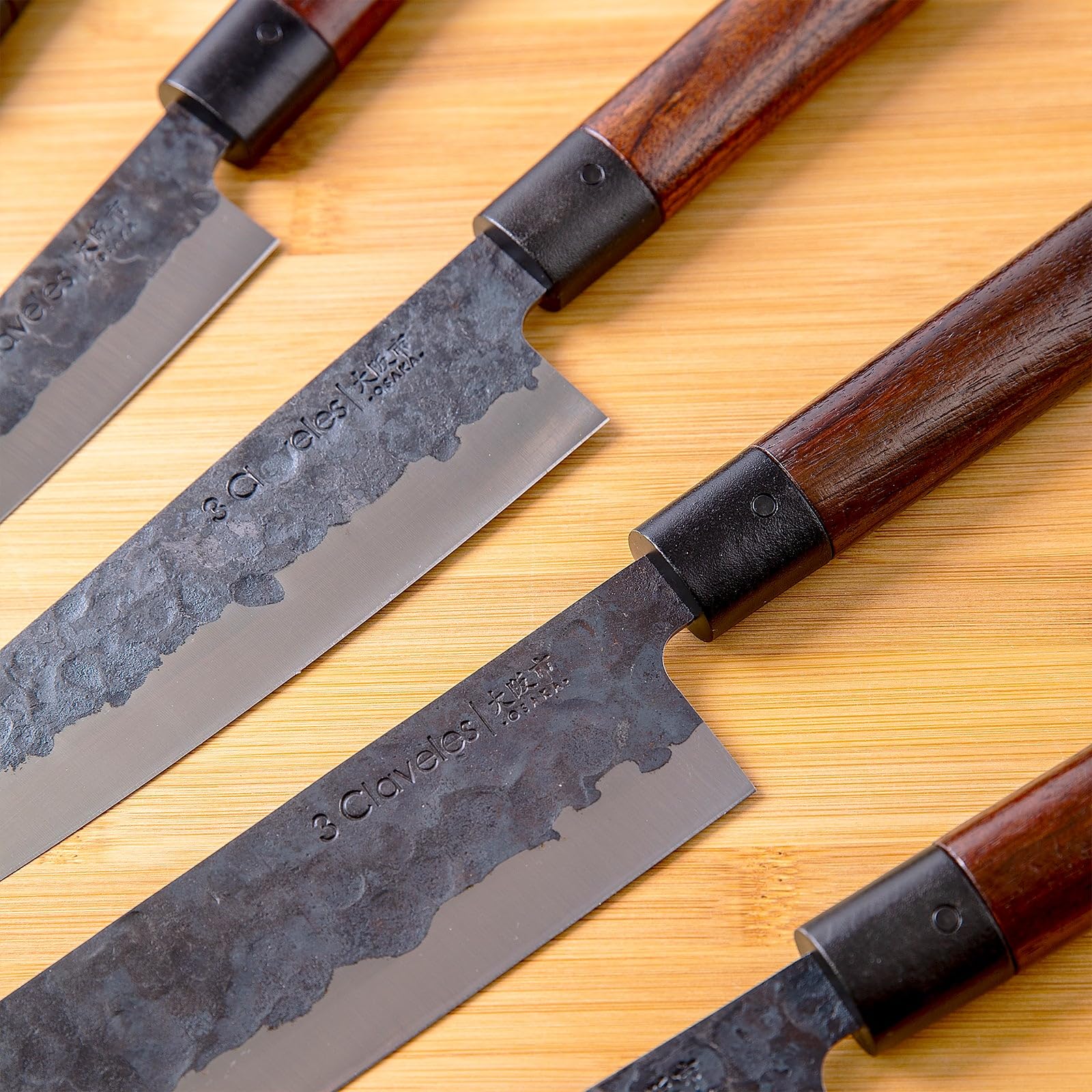 3 Claveles Coltello Giapponese, legno, 6 Unità