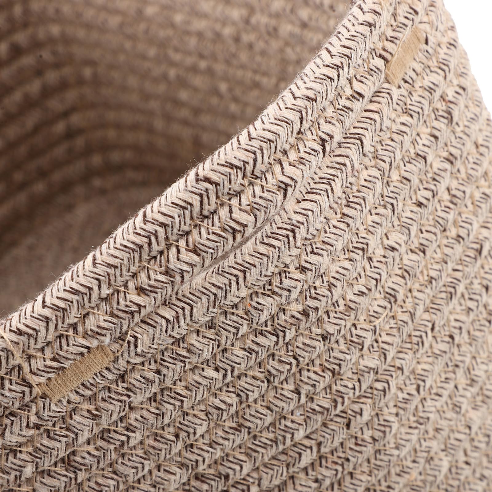 3 Pezzi Cesto Rettangolare in Corda di Cotone Intrecciata Design Nordico Boho, Resistente e Pieghevole, per Riviste e Libri in Ingresso o Scaffali